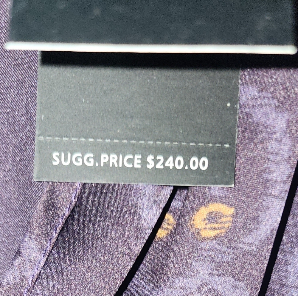 Vertigo Purple and Gold Patterned Garment